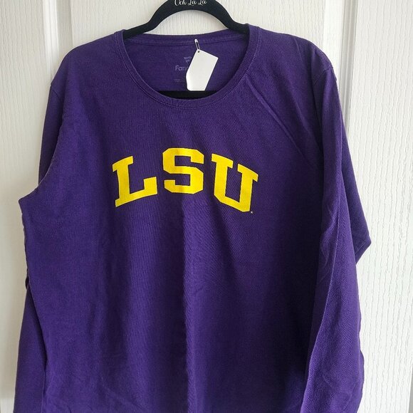 Fanatics Ladies Plus-Size LSU Long-Sleeve Tee - Picture 1 of 4
